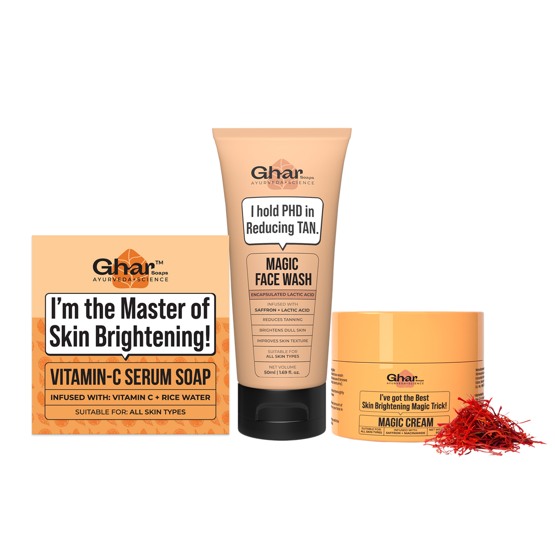 Vitamin c soap + Cream + Magic face wash Combo