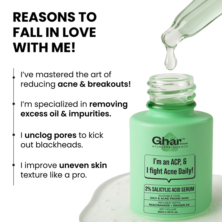 salicylic acid serum with eraser 2x, To Reduce Acne, Pimples