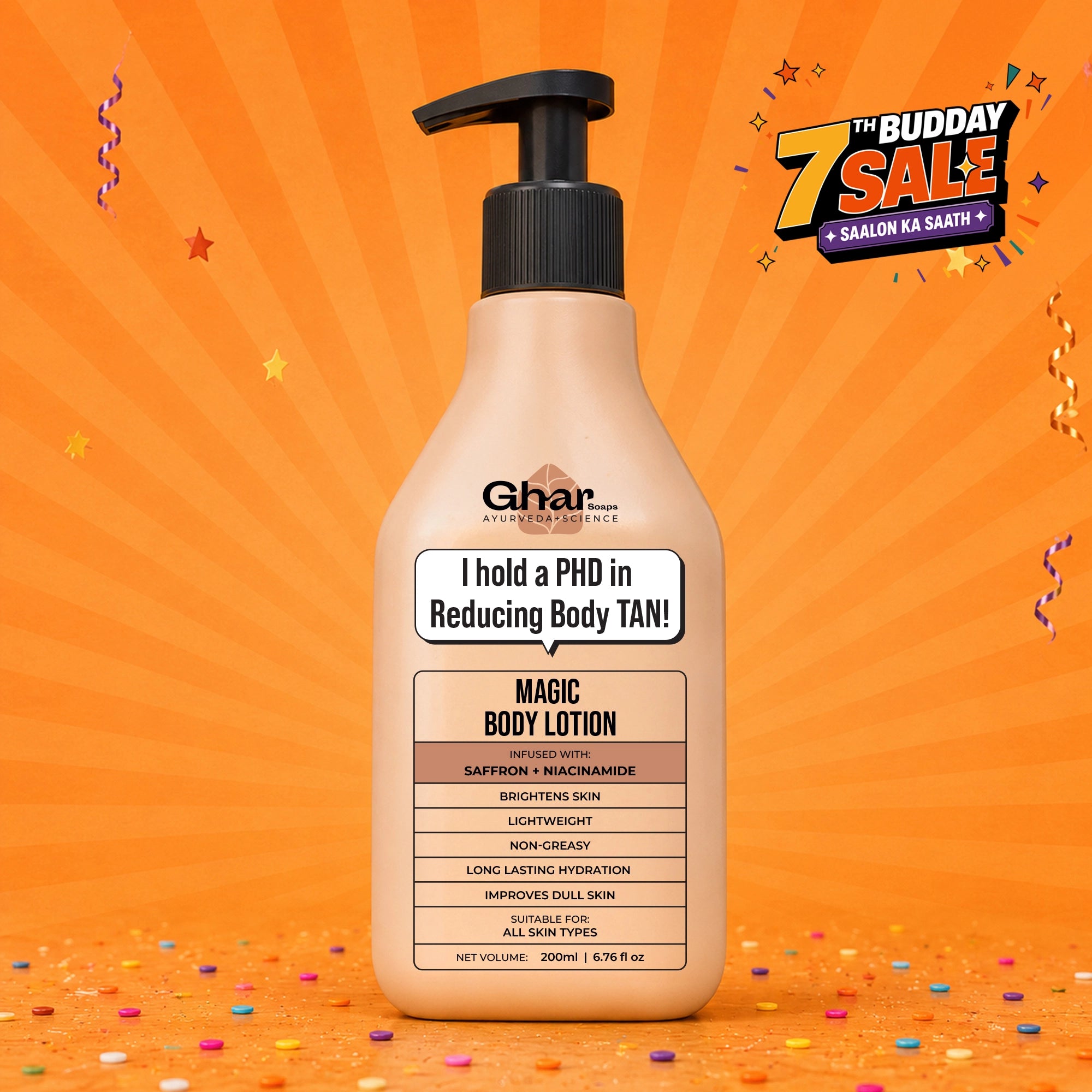 Magic Body Lotion with Saffron and Niacinamide