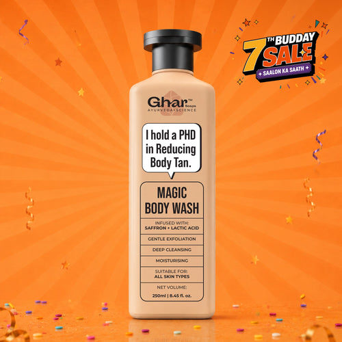 Magic De-Tan & Exfoliating Body Wash with Saffron & Lactic Acid