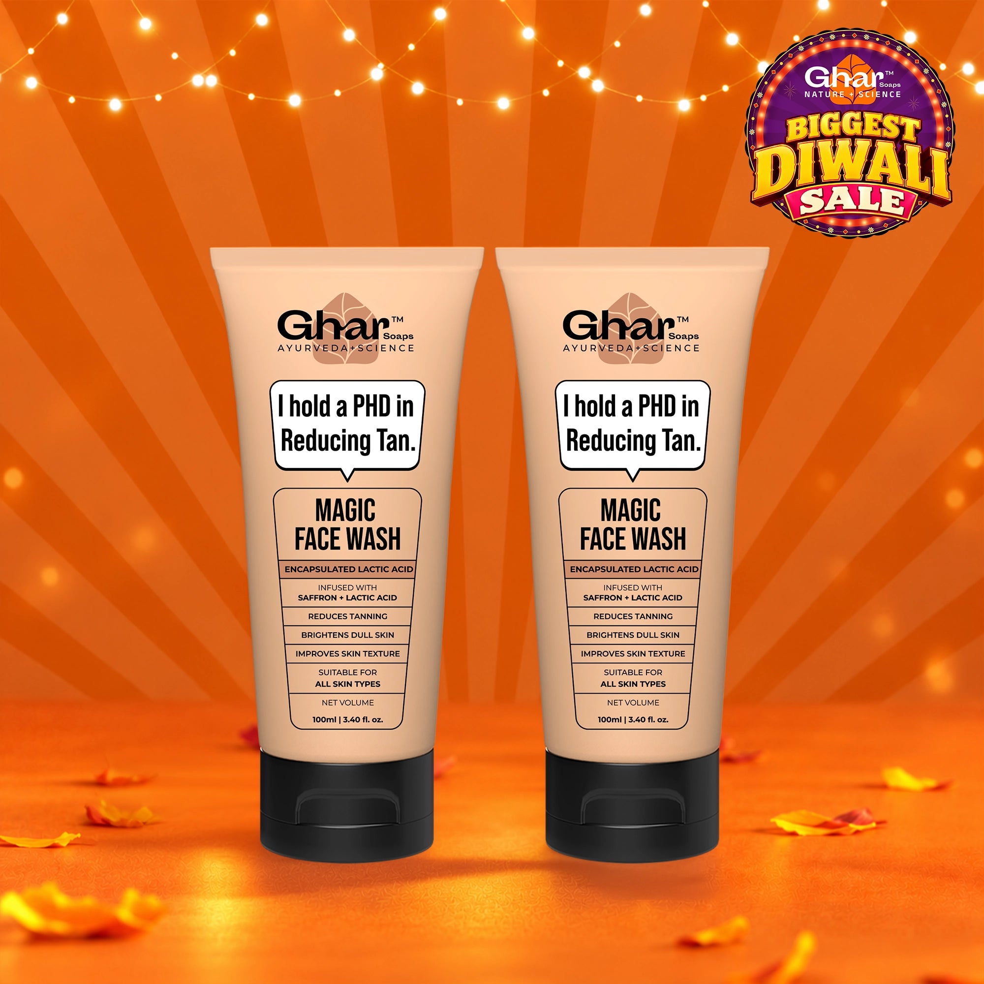 Magic Face wash With Saffron and Lactic Acid