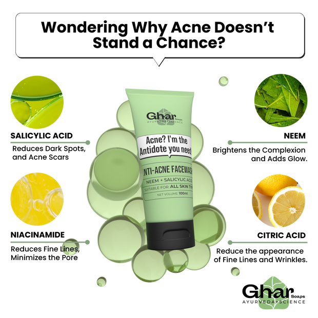 Anti Acne Face Wash With Salicylic Acid & Neem