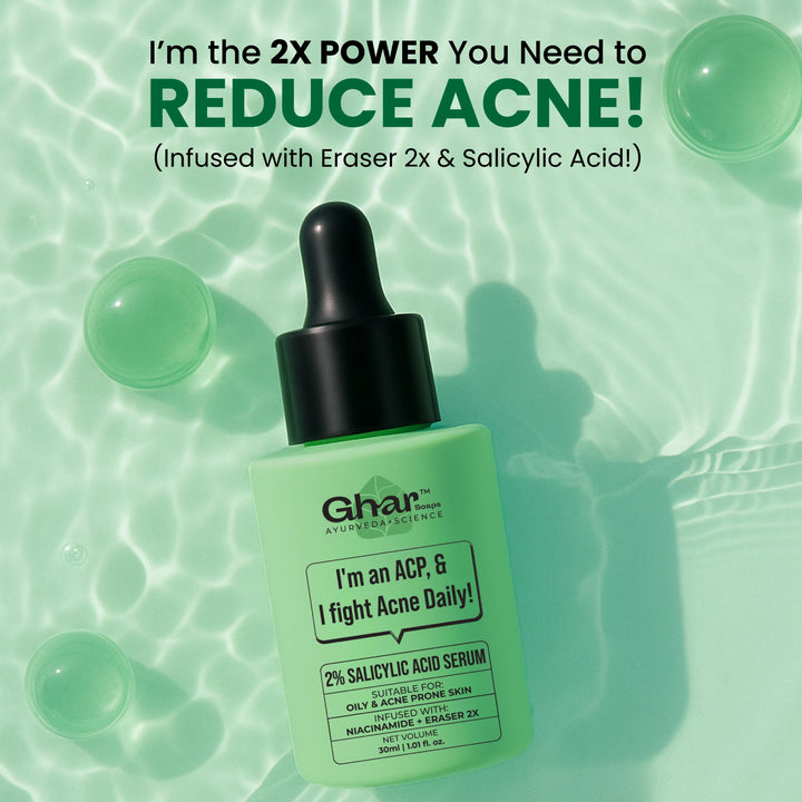 salicylic acid serum with eraser 2x, To Reduce Acne, Pimples