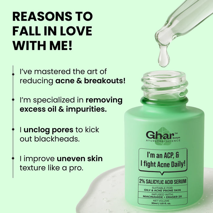 salicylic acid serum with eraser 2x, To Reduce Acne, Pimples