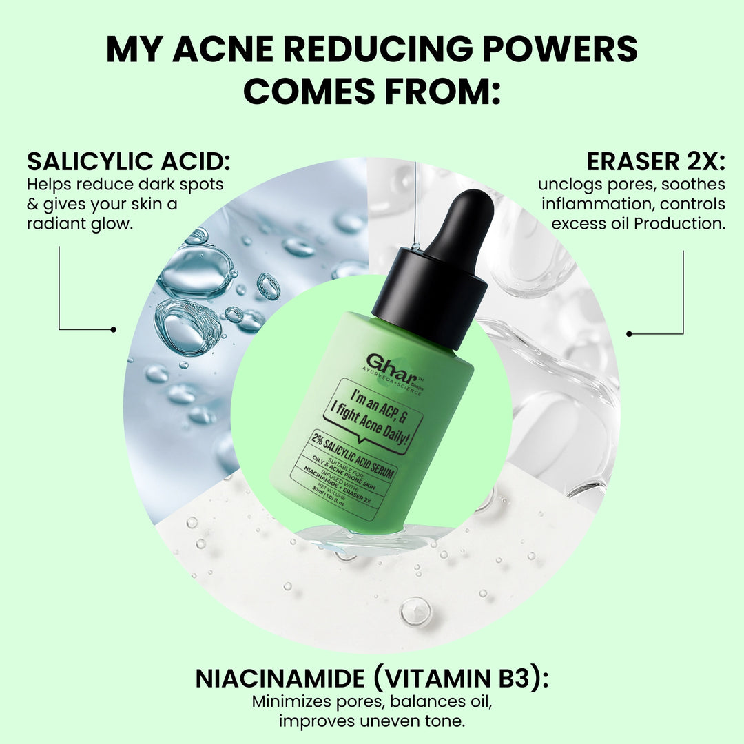 salicylic acid serum with eraser 2x, To Reduce Acne, Pimples