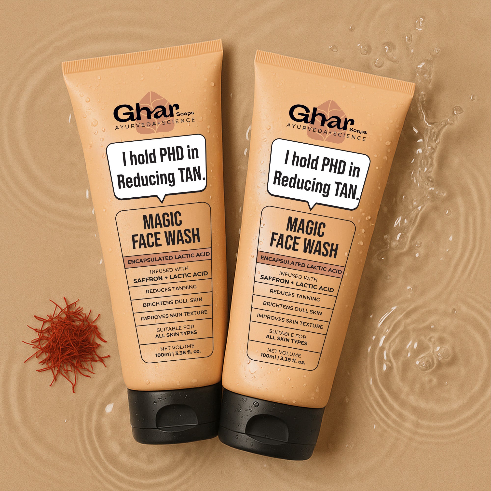 Magic Face wash With Saffron and Lactic Acid