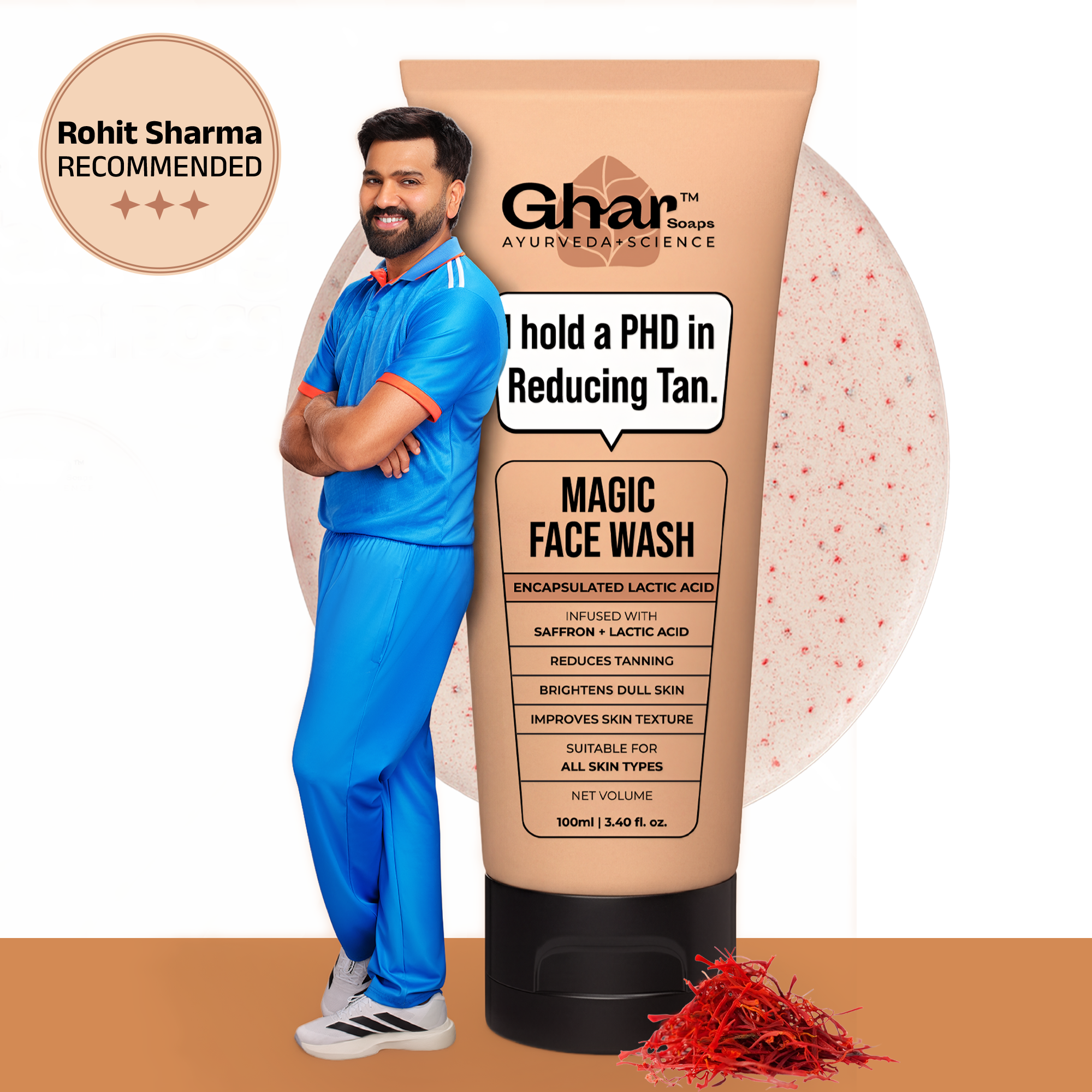 Magic Face wash With Saffron and Lactic Acid