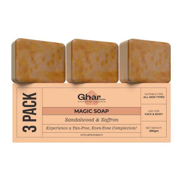 MAGIC SOAP ( SANDAL WOOD AND SAFFRON SOAP )