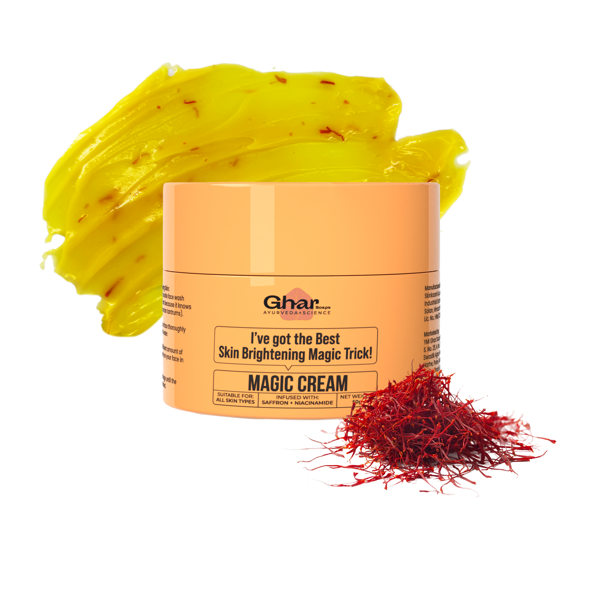 Magic Cream with Saffron & Niacinamide for De-Tan & Skin Brightening