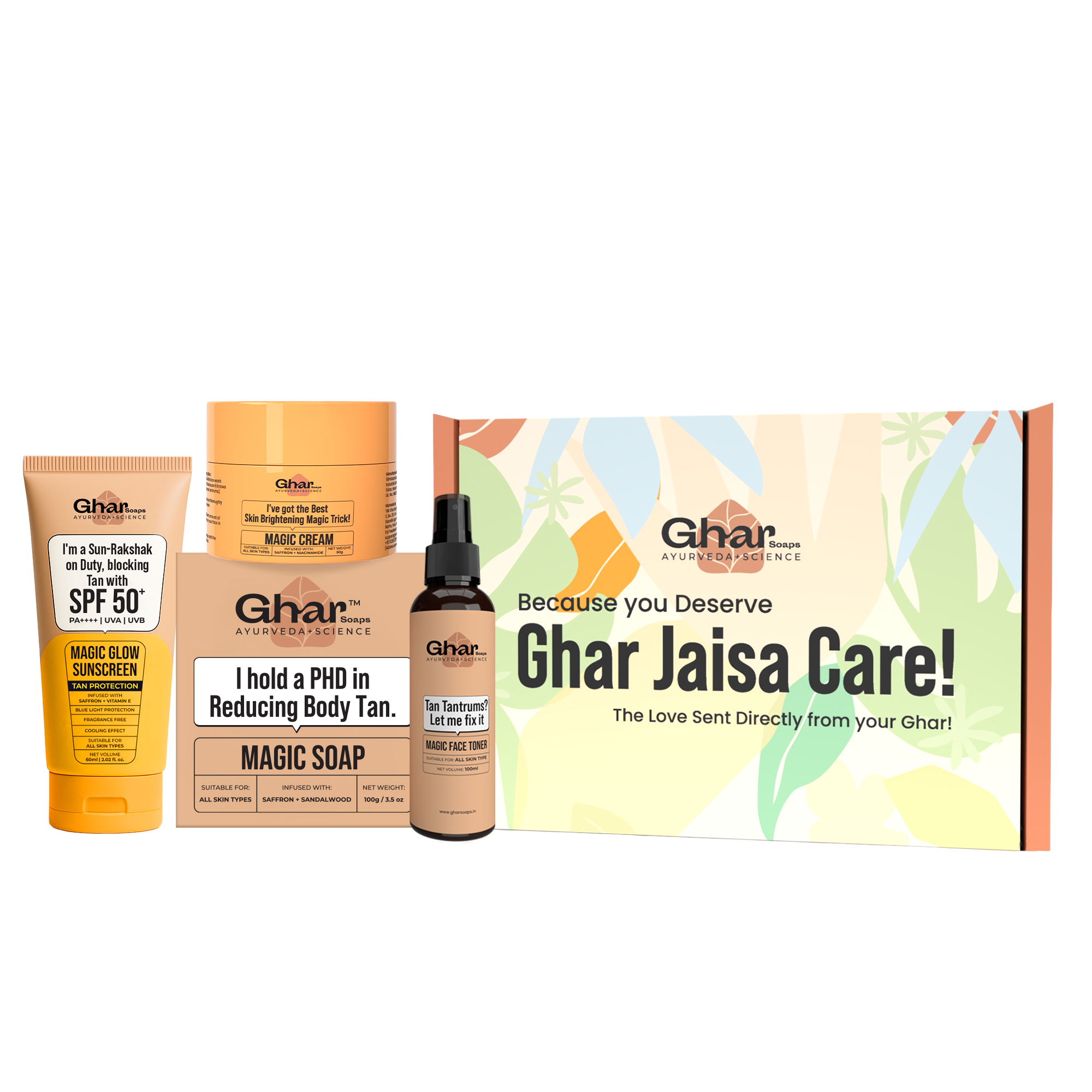 Magic Soap+ Toner+ Cream + Sunscreen